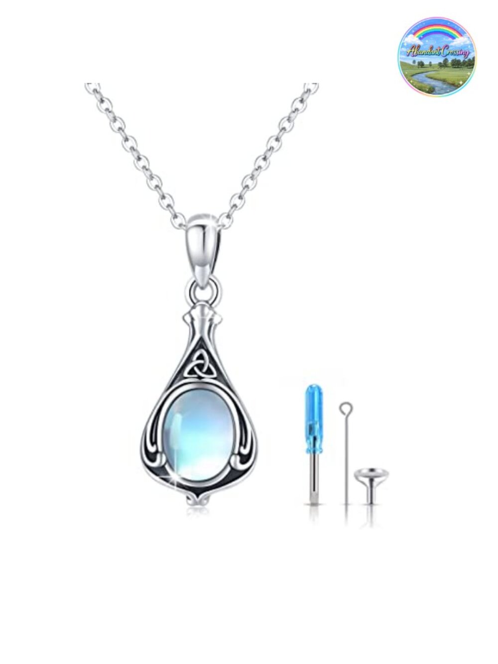 925 Sterling Silver Celtic Knot Urn Necklace for Ashes Cremation Jewelry